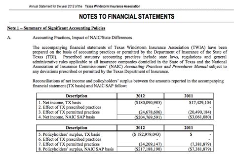 Insurance Company Financial Statements Financial Report