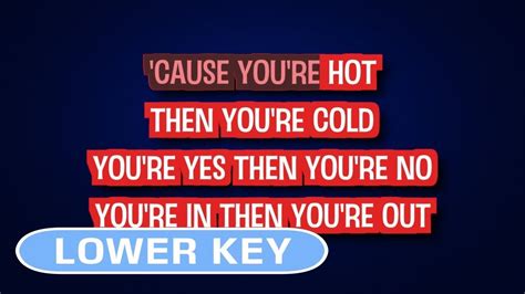 Katy Perry Hot N Cold Karaoke Lower Key YouTube