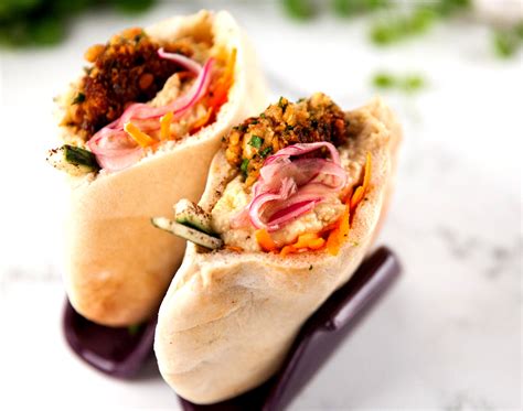 Soybean Falafel Pita Pockets Vegan Recipe