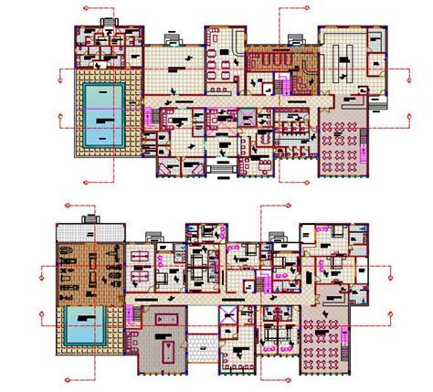 Club House Floor Plan Distribution Cad Drawing Details Dwg File Bilarasa