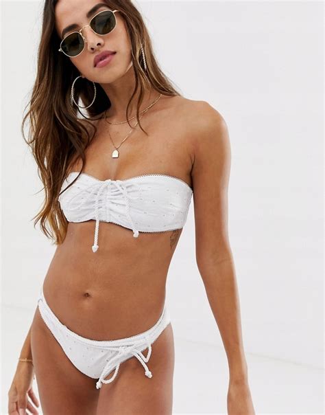 ASO DESIGN ŚMIETANKOWE AŻUROWE FIGI BIKINI 44 12973949128 oficjalne archiwum Allegro