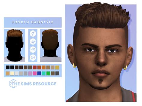 The Sims Resource Hayden Hairstyle Unisex Sims 4 Sims Sims Hair