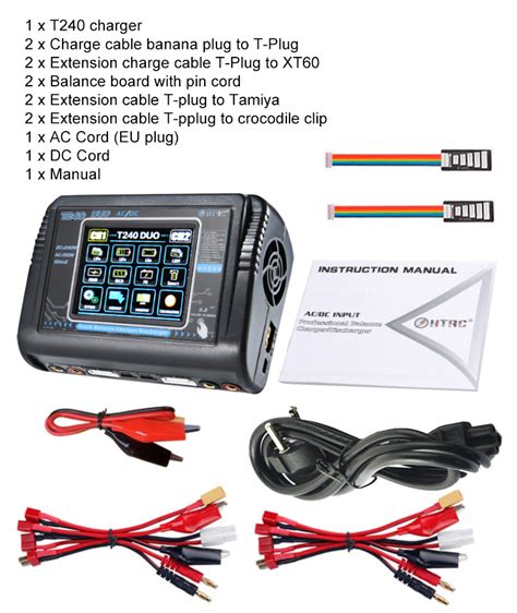 Htrc T Duo Ac W Dc W A Touch Screen Dual Channel Battery