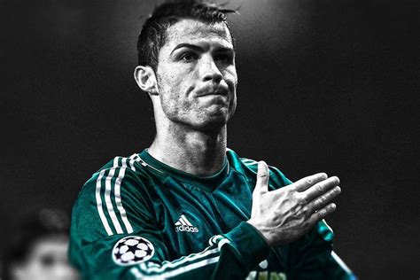 Cristiano Ronaldo Real Madrid Soccer Black And White Poster Cristiano