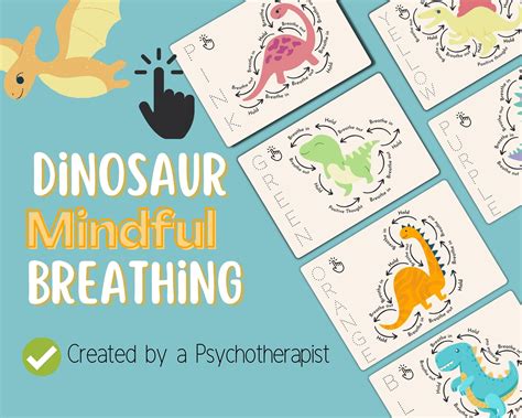 Dinosaur Mindfulness Breathing Exercises For Kids Anxiety Relief