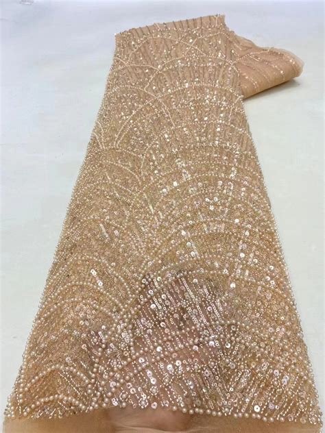 New Silver Luxury African Sequin Lace Fabric French Net Sequence