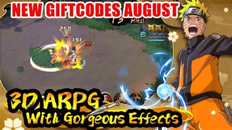 Ninjutsu Kaisen New Giftcodes August 3D Naruto ARPG Game Shadow Ninja