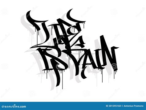 Life Is Pain Word Graffiti Tag Style Stock Vector Illustration Of