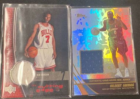 Ben Gordon And Gilbert Arenas Game Worn Jersey Cards Metzger Property
