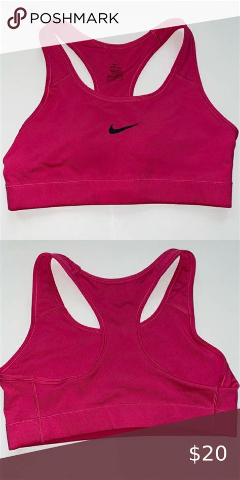 Hot Pink Nike Sports Bra Nike Sports Bra Sports Bra Pink Nikes