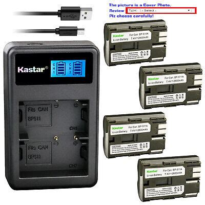 Kastar Battery Lcd Dual Charger For Canon Bp Bp A Eos D Eos