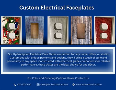 hydrodipped electrical face plates  perfect   home office