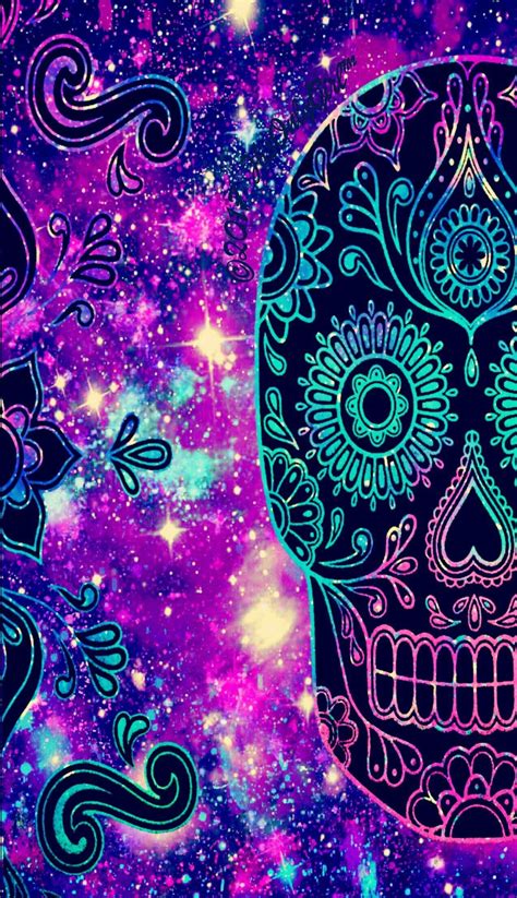 Colorful Sugar Skulls Wallpaper