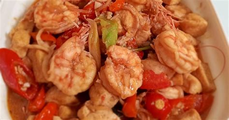 Resep Tumis Udang Tahu Pedas Oleh Iien Cookpad