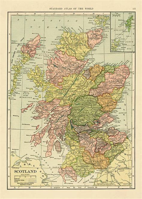 C S Hammond Map Of Scotland Inkanddrop