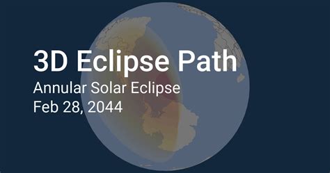 3d Eclipse Path Solar Eclipse 2044 February 28