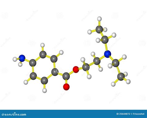 Molecular Model Of Novocaine Stock Illustration Illustration Of Model