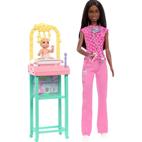 Barbie Dentist Doll With Blonde Fashion Doll With Blue Dress And Lab Coat 1 Kid Doll Medical