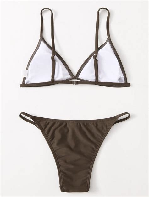 Sexy Triangle Bikini Set Women S Fashion Swimwear Bikinis Swimsuits On Carousell