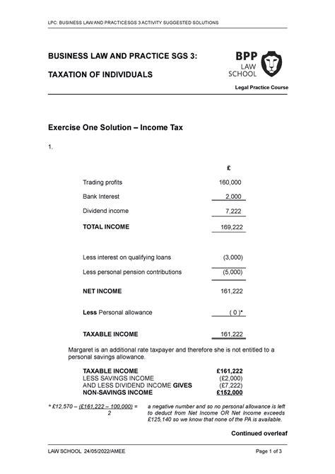 BLP SGS 3 Activities Solution 22 23 LPC BUSINESS LAW AND PRACTICESGS