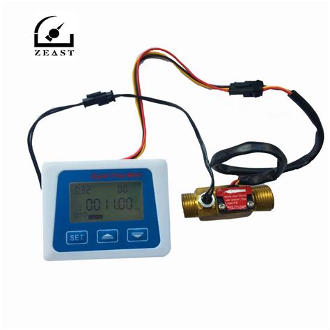 Aliexpress Buy LCD Display Digital Flow Meter Brass Flow Sensor