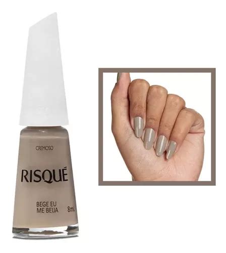 Esmalte Risque Bege Eu Me Beija Nude Cremoso 8ml MercadoLivre