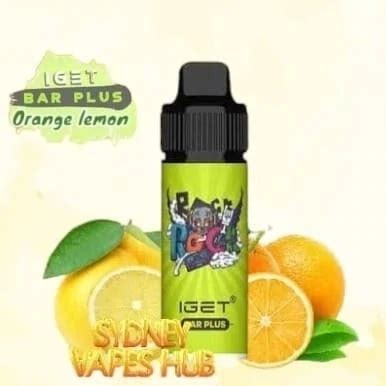 Sydney Vapes Unleash IGET Bar Plus Orange Lemon Vapes Near Me