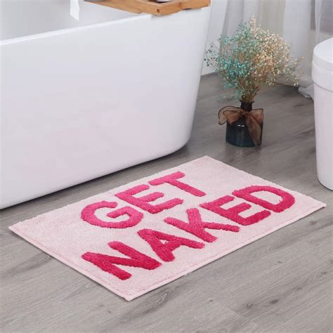 Amazon BOVEU Get Naked Bathroom Rugs Bath Mats 17 X 24 Non Slip Absorbent Small Bath