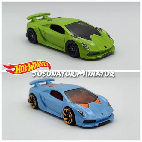 Hot Wheels Lamborghini Sesto Elemento Loose Hw Miniature Shopee Malaysia