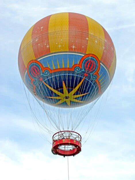 Premium Photo A Hot Air Balloon Up In The Sky