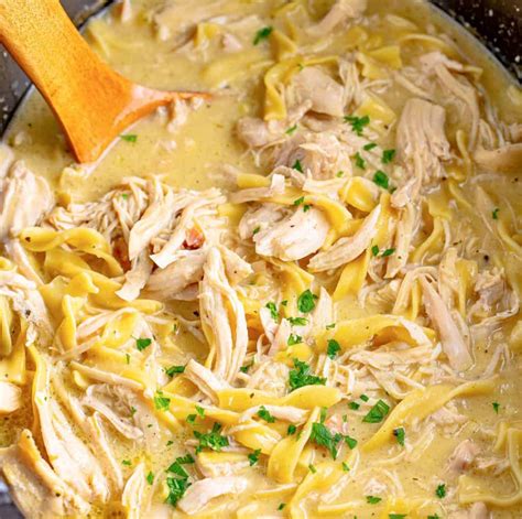 Crock Pot Chicken and Noodles - The Country Cook