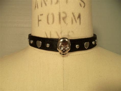 Items Similar To Vinyl Skull Chokercollar On Etsy