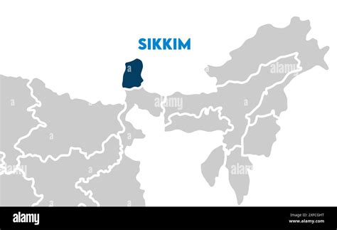 mappa muta del sikkim immagini vettoriali stock alamy