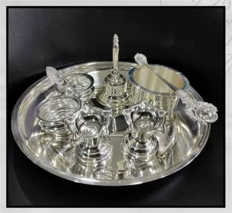 Pure Silver Pooja Thali 10 Inch At Rs 75000set In New Delhi Id