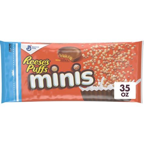 Reeses Puffs Minis Breakfast Cereal Chocolate Peanut Butter Cereal