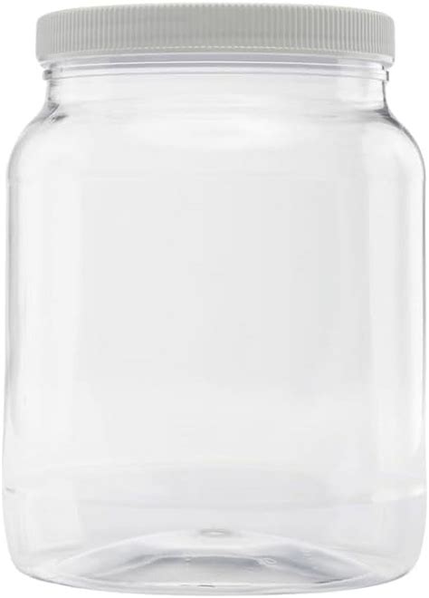 CLEARVIEW CONTAINERS Multi Pack 64 Oz Round Jar White Lid 2 Pack