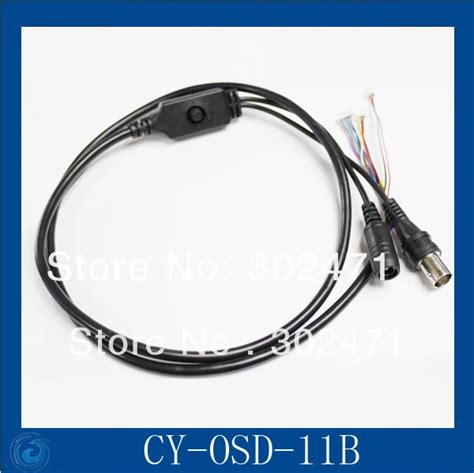 OSD Cable with Power Port + Video Port + OSD Menu Port for CCD Board-in ...