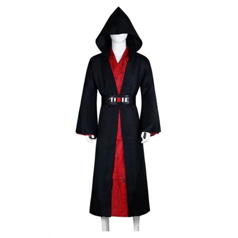 Star Wars Emperor Sheev Palpatine Costume Black Red Robe Darth