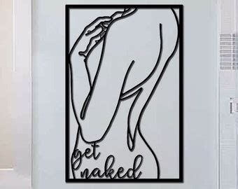 Get Naked Metal Wall Art Housewarming Gift Home Decor Etsy