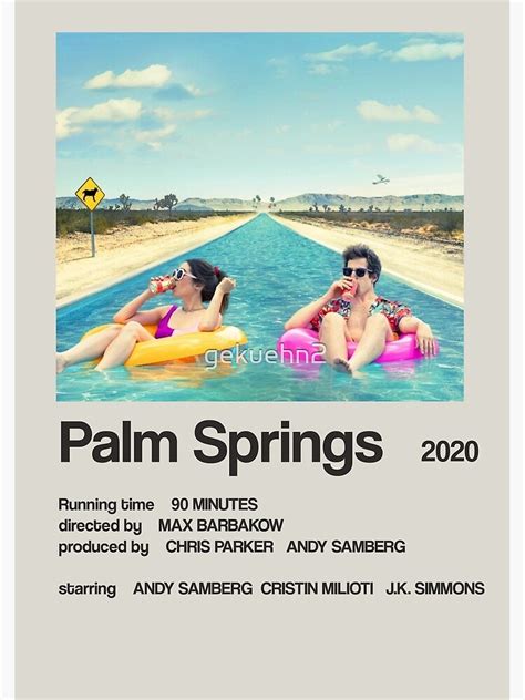 Palm Springs 2020 Andy Samberg Movie Poster Design Poster By