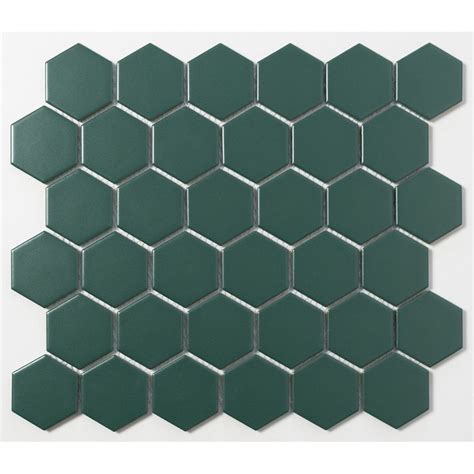 Hexagon Buckingham Green Matt 325cm X 281cm Mosaic Tile