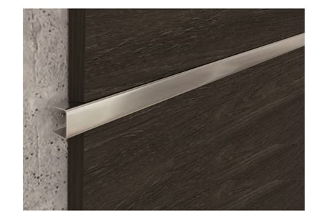 Профиль для плитки ЛУКА из нержавеющей стали бордюр-вставка, 10х25 мм ...