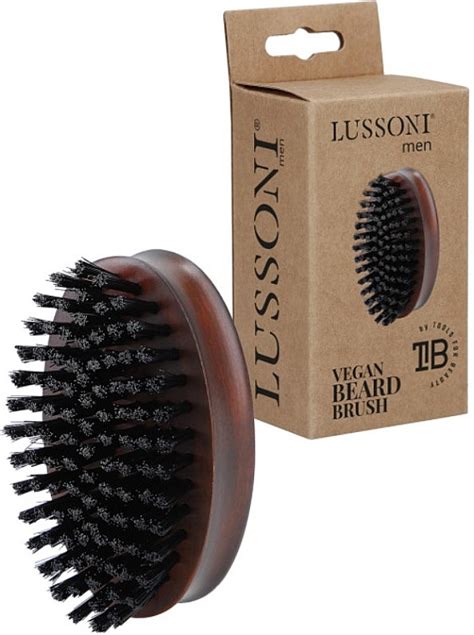 Lussoni Men Vegan Beard Brush Oval Szczotka do brody z wegańskim