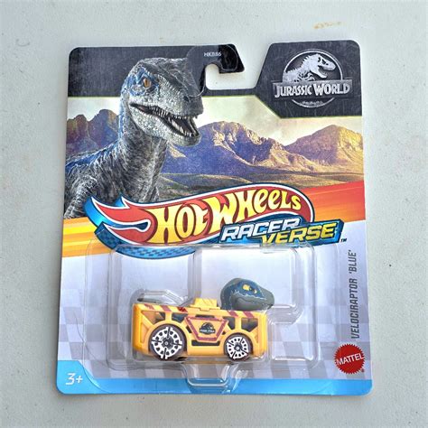 Hot Wheels Racer Verse Jurassic World Velociraptor Blue Hrt Dinossauro Shopee Brasil