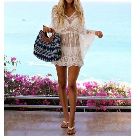 Loose V Neck Batwing Sleeve Bikini Cover Ups Power Day Sale