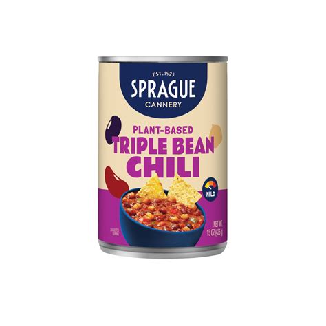 Sprague Foods Triple Bean Chili In An Easy Open Oz Can Vegan