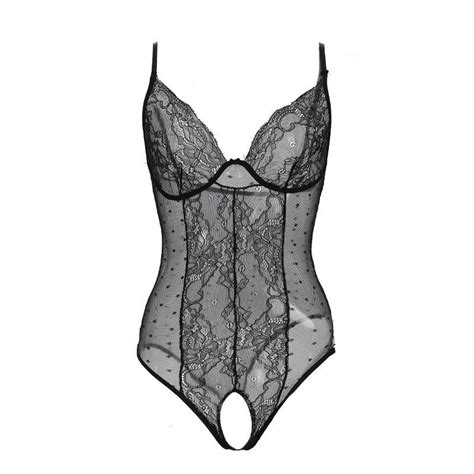 Jual Lingerie Sexy Bodysuit Transparant Model Bikini Open Crotch F Shopee Indonesia