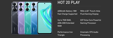 Infinix Hot Play ra mắt Màn hình Hz Helio G pin mAh