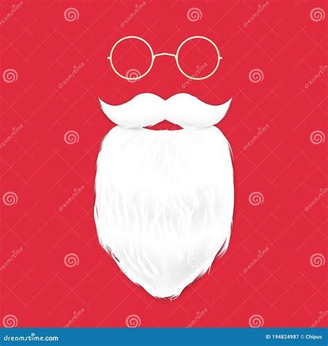 Barba Y Bigote De Santa Claus Ilustraci N Del Vector Ilustraci N De