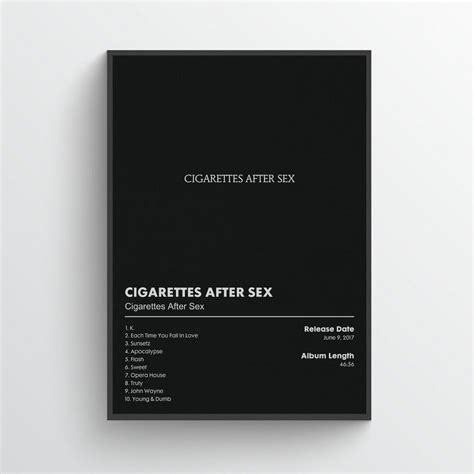 Cigarettes After Sex Album Poster Etsy Uk